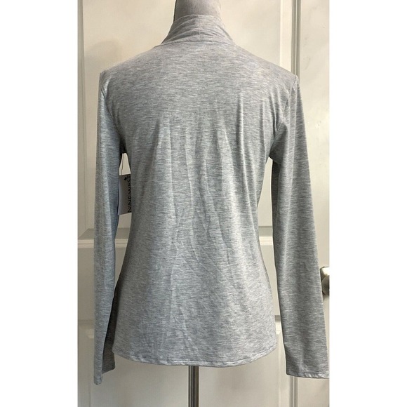 Women’s Modal Blend High Neck Top Mock Sz M Gray - Picture 3 of 4